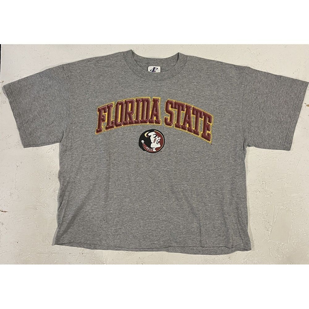 Vintage‎ Florida State Seminoles T-Shirt Logo Athletic Men's Size XL Gray Boxy
